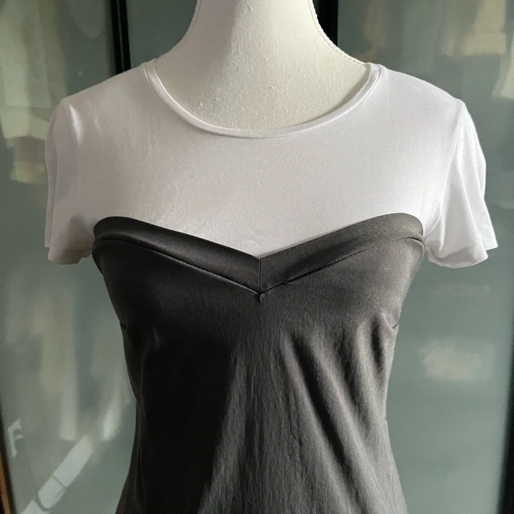 Chic Strapless like Gray and White Dress - Picture 2 of 8